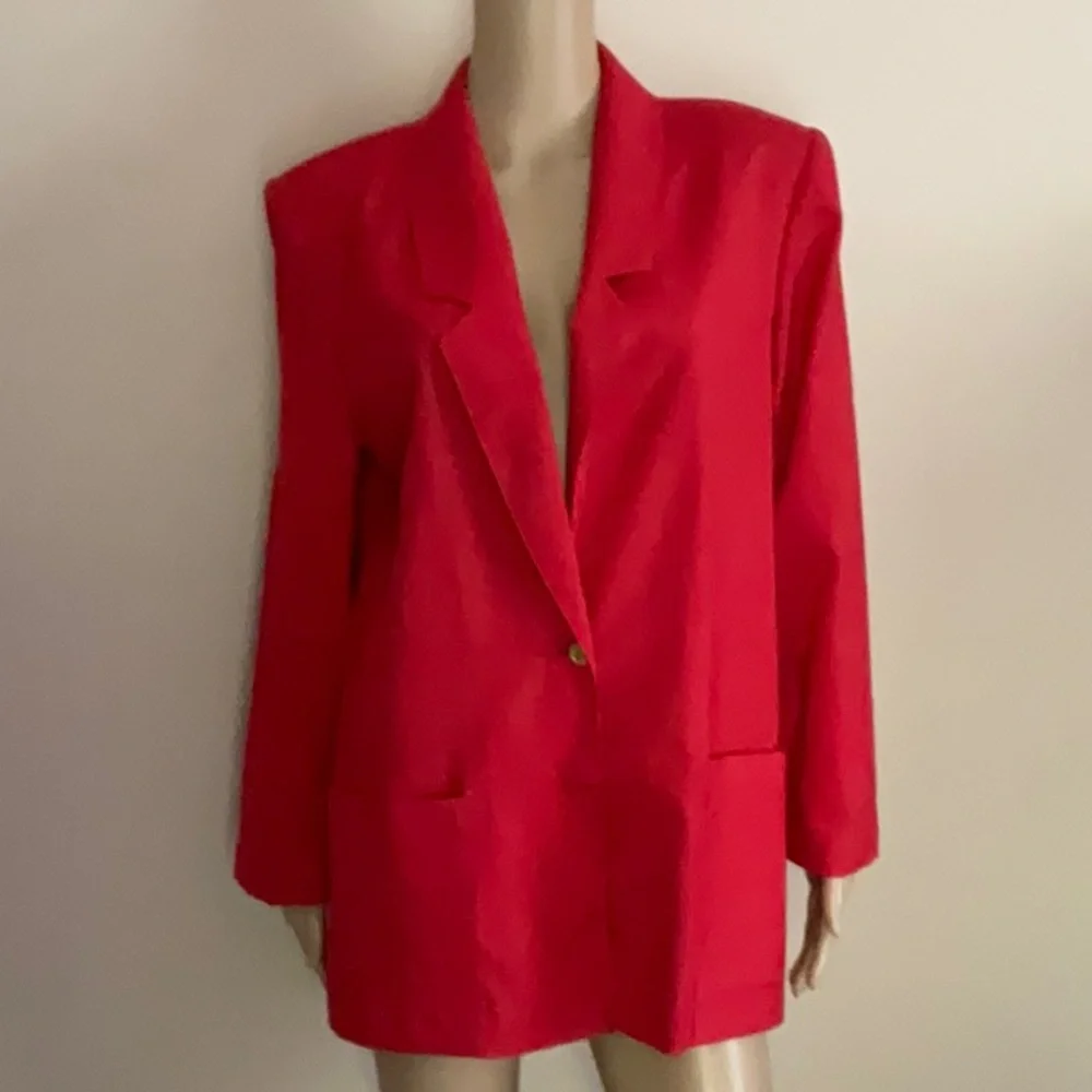 Vintage Radcliffe red lightweight blazer size 12